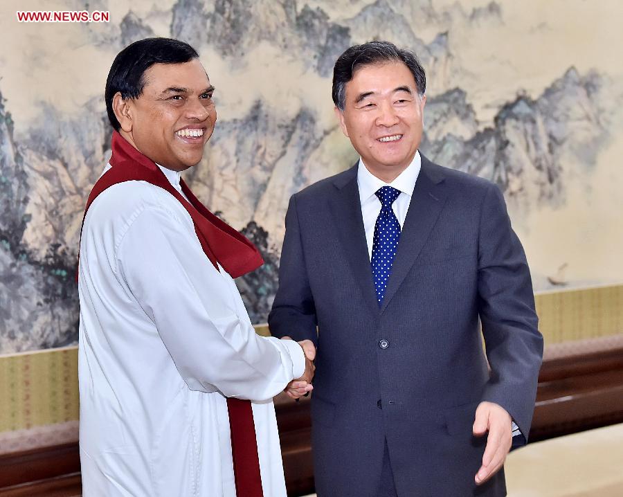 Chinese Vice Premier meets Sri Lankan French guests